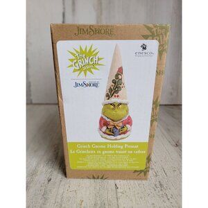 Jim‎ shore NEW small 6009201 Grinch Gnome present Xmas figure decor